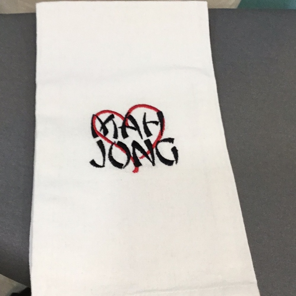 White Mahjong towel